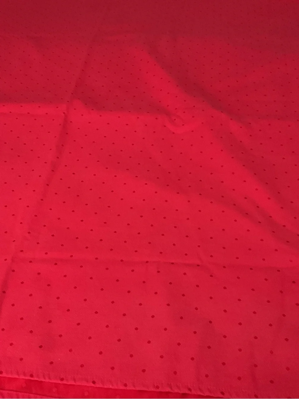 kate spade red tablecloth  with textured dots